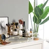 European-style Double-layer Stainless Steel Cosmetic Storage Box Home Desktop Dressing Table Perfume Rack Bathroom Makeup Rack 3