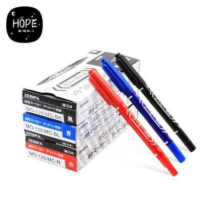 Twin Tip Permanent Marker Pen 6 Pcs/Set Fine Point Waterproof Ink Thin Nib Crude Nib Black Ink 0.5mm-1mm Fine Color permanent marker pen