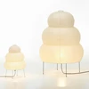 Japanese Wabi-sabi Tripod Floor Lamp Bedroom Bedside Living Dining Room Study Loft Decor Desk Light White Rice Paper Table Lamp 3