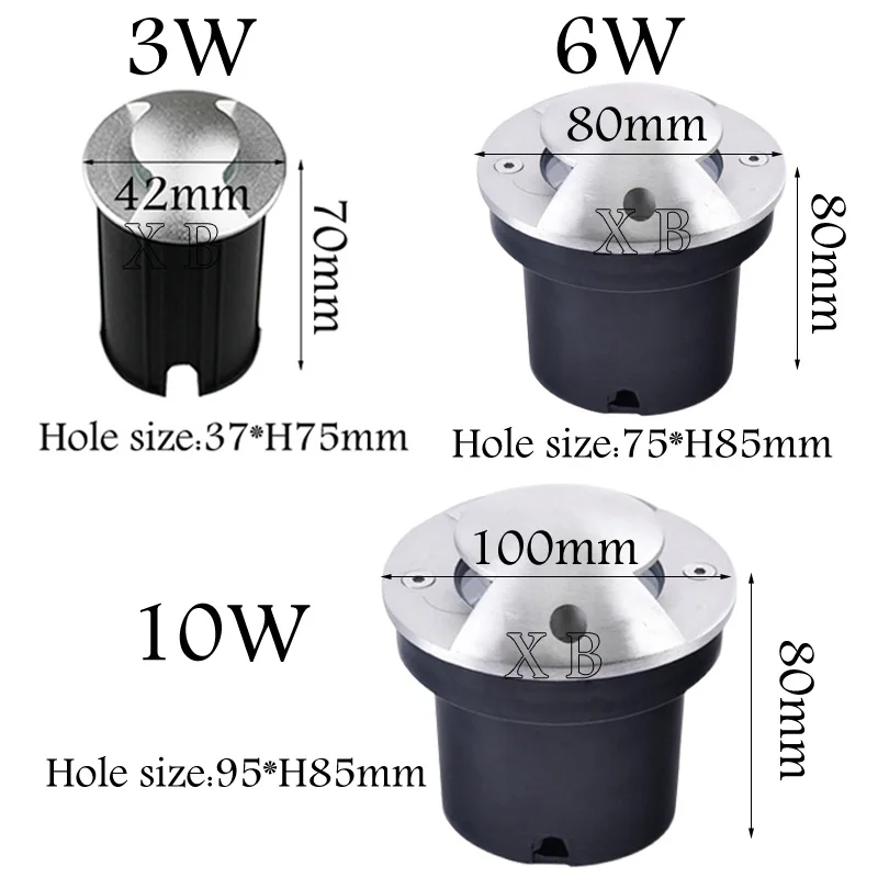 IP68 DC12V Outdoor Lighting 6W 10W Garden Yard Step Stairs Floor Deck LED Recessed Inground Lamps LED Underground Spotlight 220V led underground light
