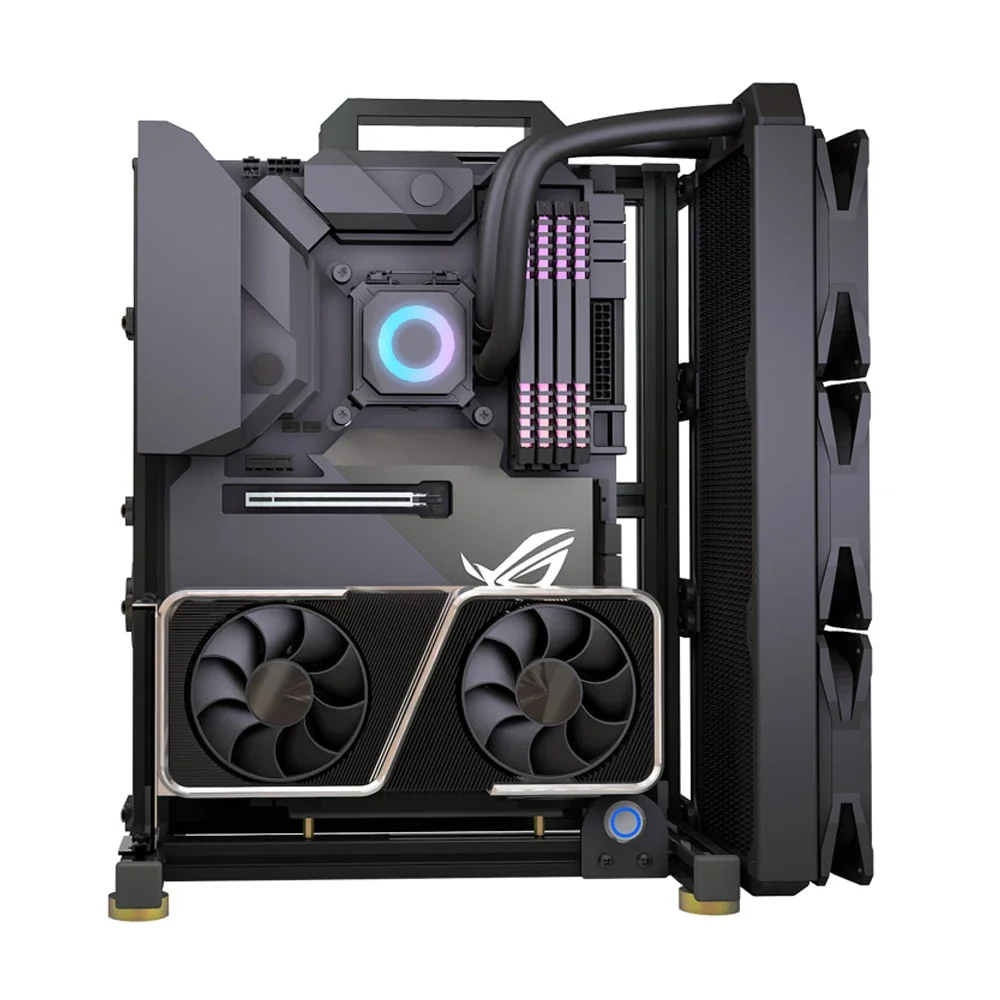 Alumínio Aberto pc Case Frame Rackdiy Desktop Eatx Gamers Cabinet Chassis de Refrigeração a Água Mod Criativo Itx Matx Matx Atx - Imagem 4