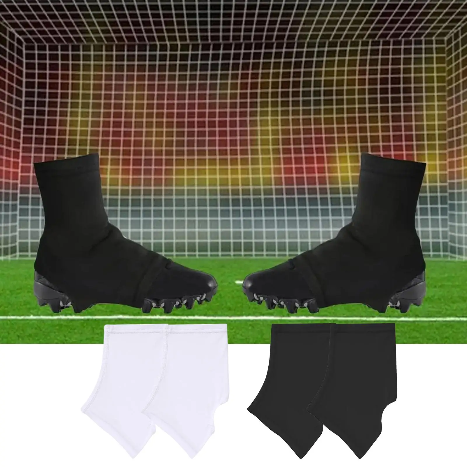 1 Pair Spike Foot Covers Super Soft High Elastic Slip Resistant Solid Color Spats Football Cleat Covers Sports Accessories