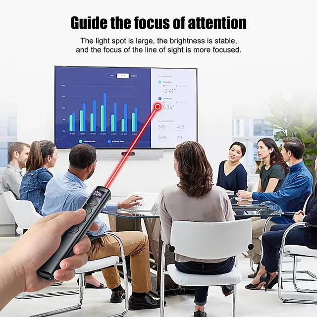 Flip-pen Presentation Clicker RF 2.4GHz PowerPoint Clicker Laser pointer pen Hyperlink Control Wireless IR Red Light Presenter 6