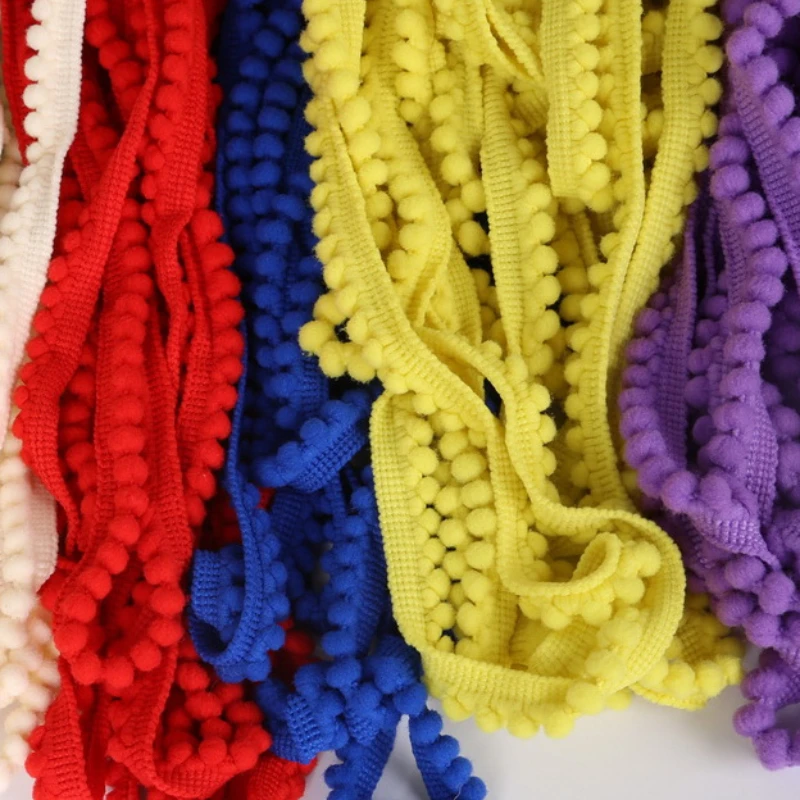 Tiny Pom Pom Ball Fringe Trim Lace 5mm PomPoms Trim Ball Fringe Ribbon For DIY Craft Curtain Cloth Sewing Accessory 5/10 Yards pom pom trim,lace ribbon,lace sewing supplies,lace sewing accessories,lace garment accessories,lace accessories,lace decoration,lace fabric,chiffon lace fabric