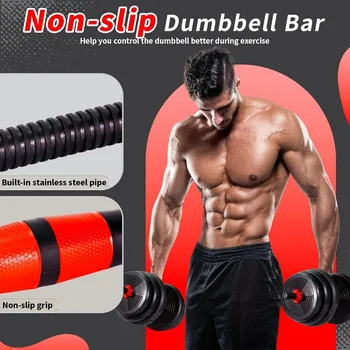 Adjustable Dumbbells Set - 20lbs/30lbs/70lbs/90lbs Multi-Functional Fitness Set, Kettlebell & Barbell Patterns, Beginner Dumbbel 4