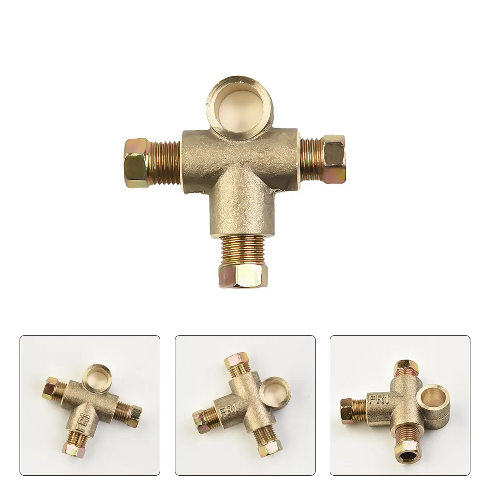 High Quality Brake Pipe Unions 3/16" 3/16inch Nuts Short T Piece Union With 3 Male 3 Way 3/16" 3/16"