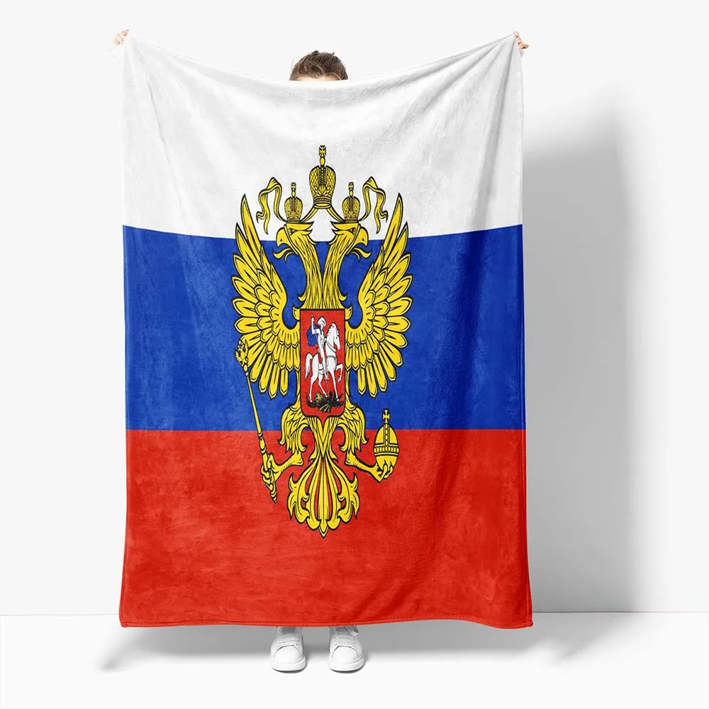 

Russian Coat Of Arms Flag Bear3D Print Blanket Sofa Blankets For Beds Super Soft Warm Blanket Cover Flannel Throw Blanket