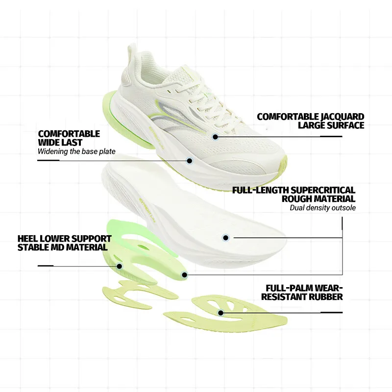 361 Degrees Fierce MAX Men Running Shoes New Mesh Soft Breathable