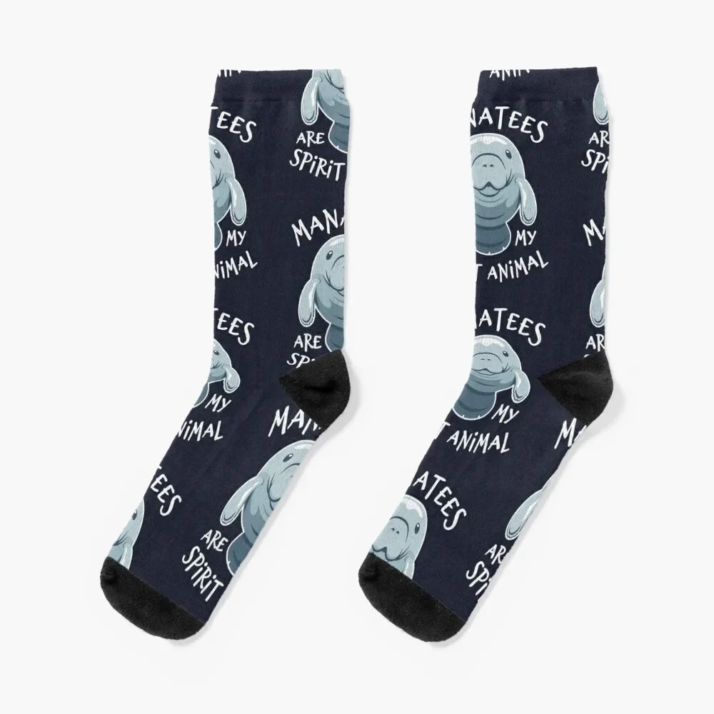 

Manatees Are My Spirit Animal - Cute Manatee Socks Stockings Soccer man Socks Men Women's