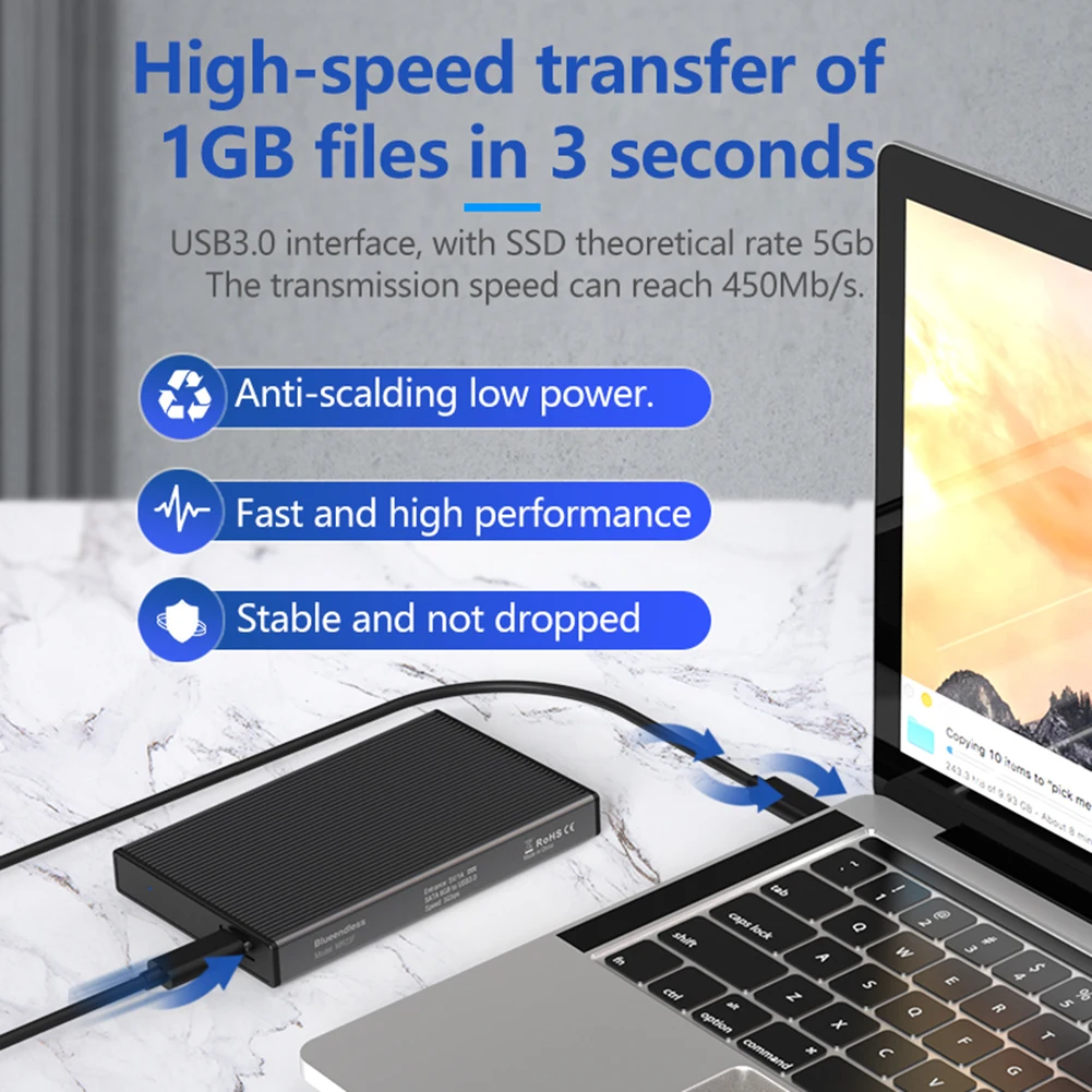 HDD ̽ 2.5 SATA-USB 3.0  ,  ϵ ũ ڽ, 2.5 ġ HDD SSD