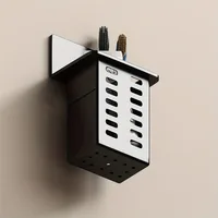 1 functional toothpaste bathroom toothbrush stand wall-mounted toothbrush storage rack bathroom storage rack 4