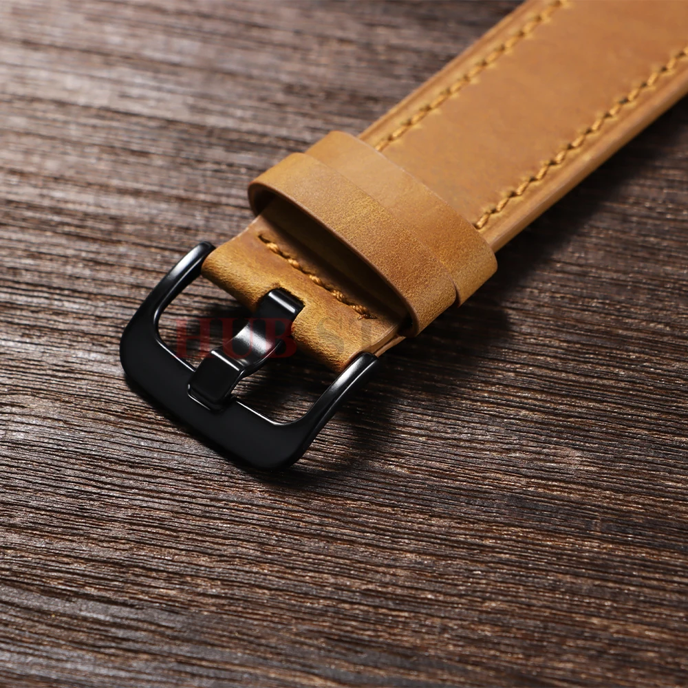 Calfskin Genuine Leather Watchbands - Premium Black & Brown Smartwatch Strap Collection
