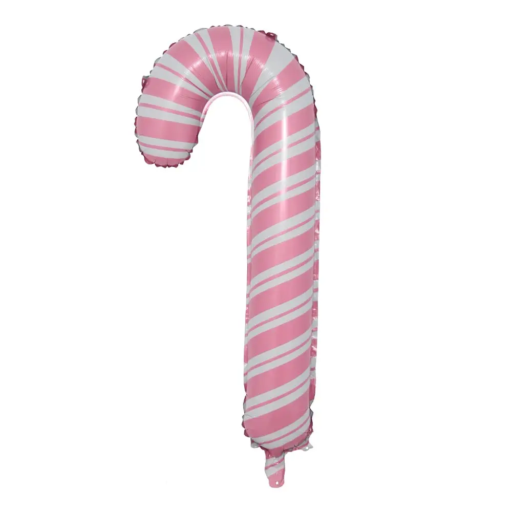 

5Pack Christmas Candy Cane Aluminum Film Foil Balloons Big Holiday Balloons for Xmas Home Party Decoration (Pink）