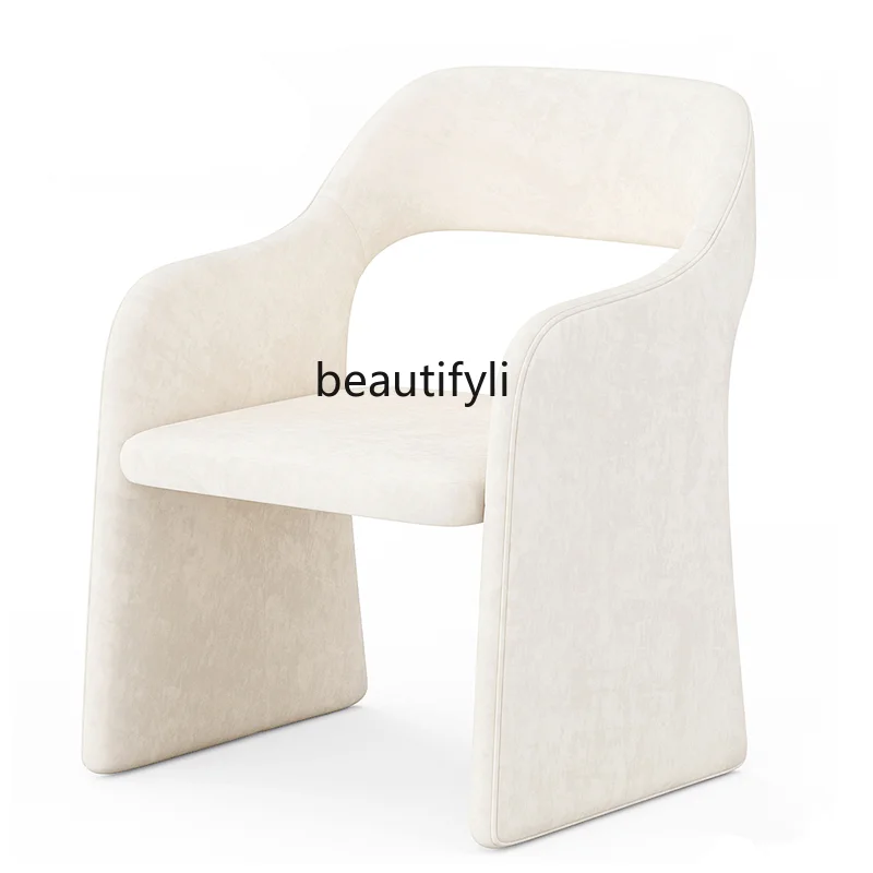 

Minimalist Modern Dining Chair Nordic Light Luxury Armchair Designer Chair Model Room Hotel Dining Chair