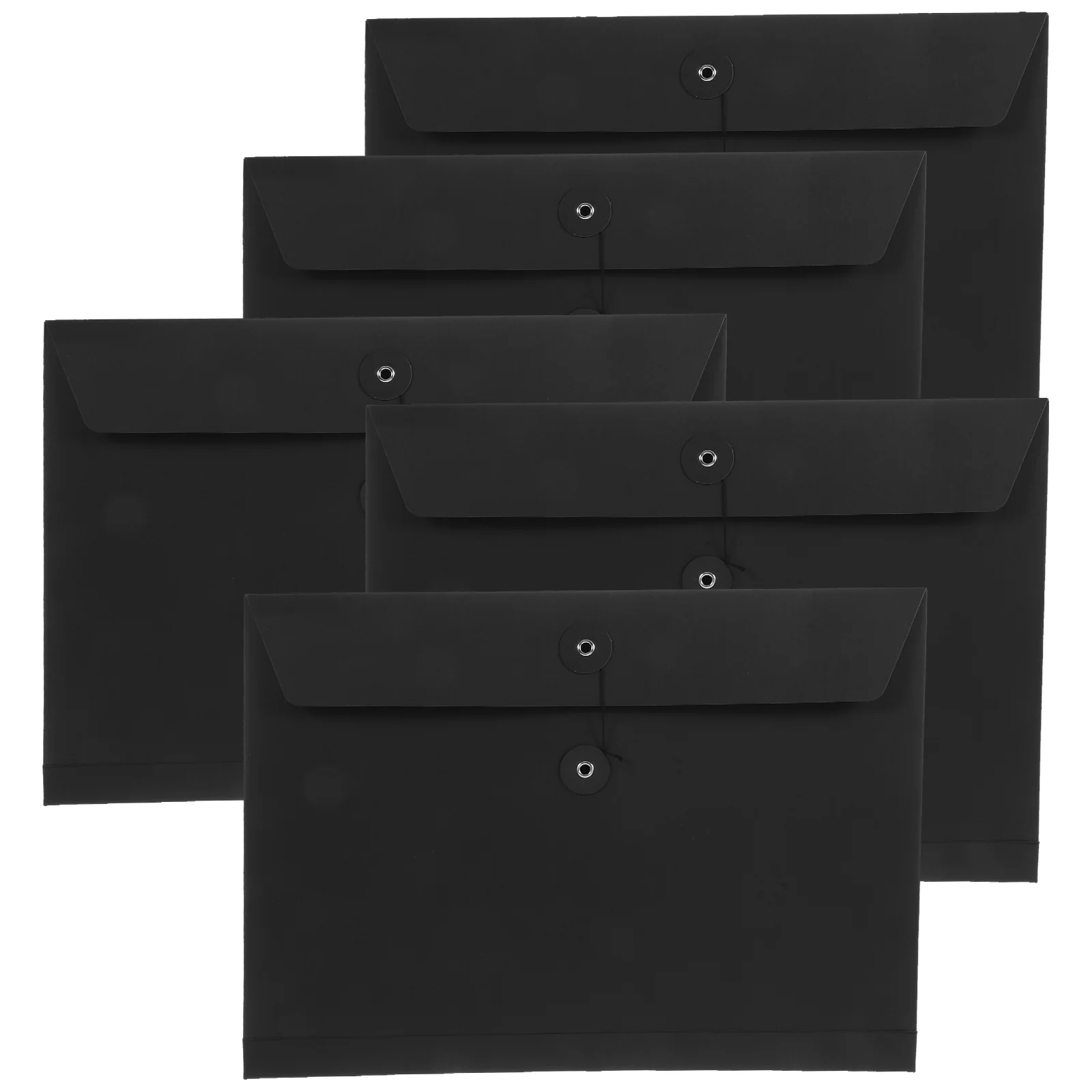 

5Pcs Documents Envelopes String Button File Bags Multi-use File Pockets Paper Document Storage Bags