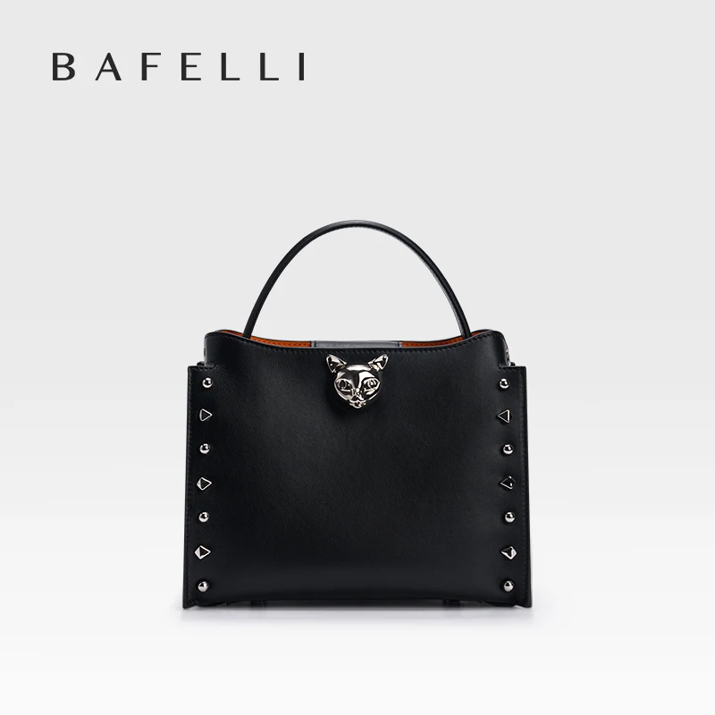 حقيبة يد جلد طبيعي بحزام