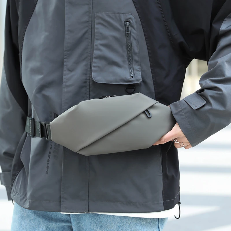 1 casual waist bag, outdoor sports crossbody bag, men's chest bag, men's travel hip bag