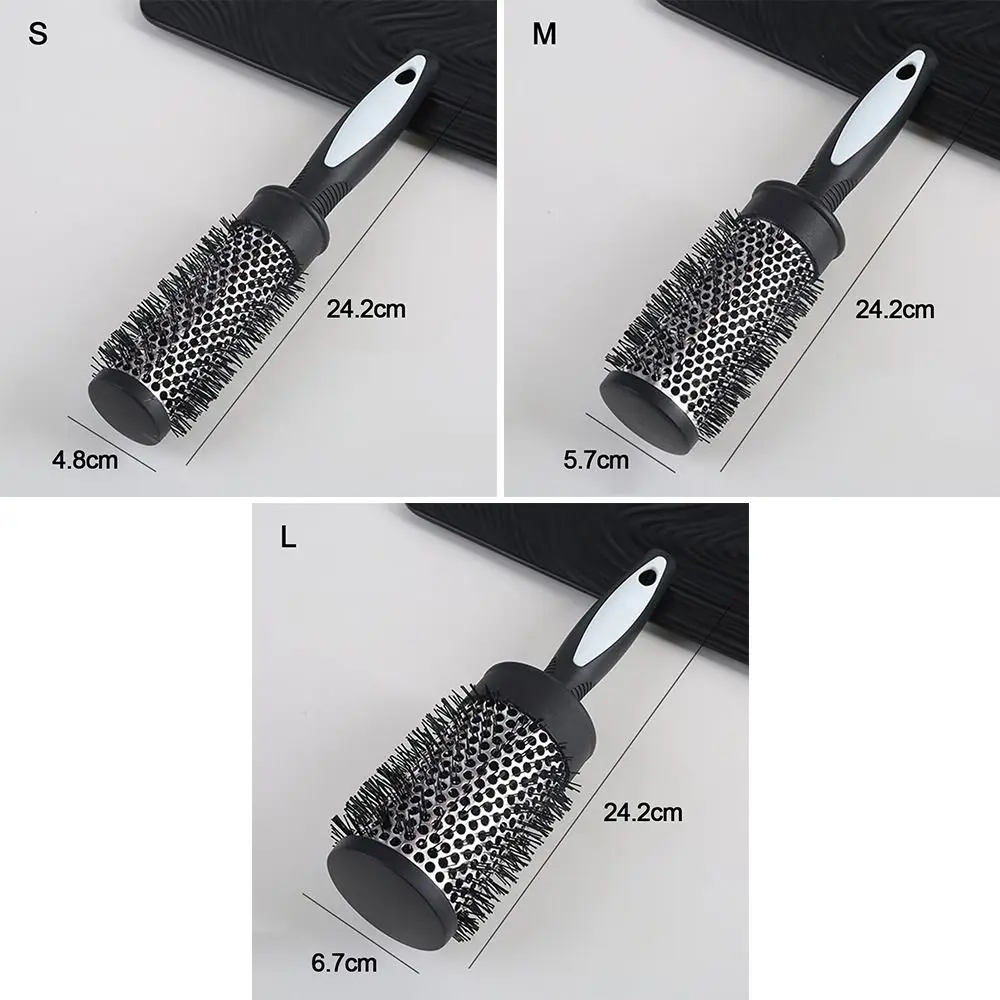 Fashion Anti Static Styling Hair Brush Wet Dry Dual Use Quick Curls Curling Roller Comb Damage Free Round Barrel Comb Salon Use