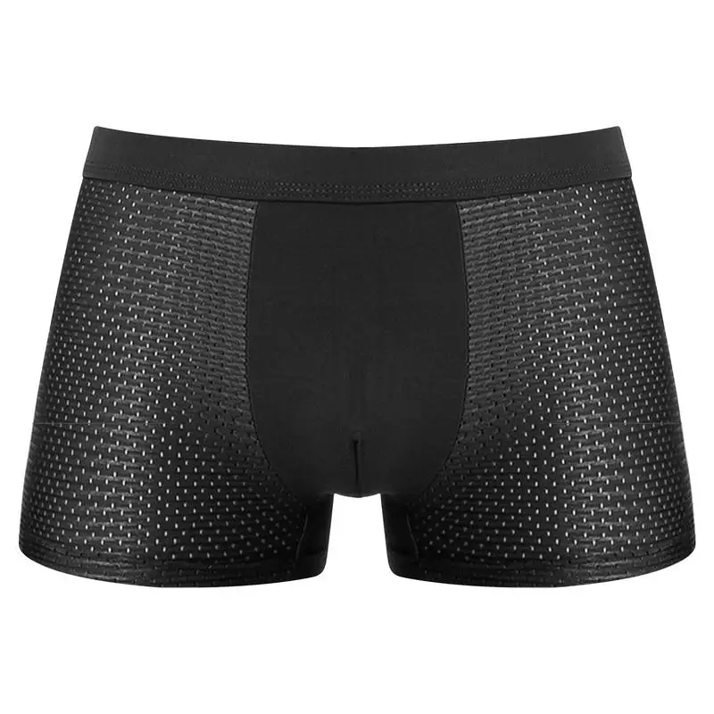 

Мужские трусы-боксеры, влагоотводящее Мужское нижнее белье, мягкое и дышащее хлопковое нижнее белье с комфортным эластичным поясом, короткие штаны