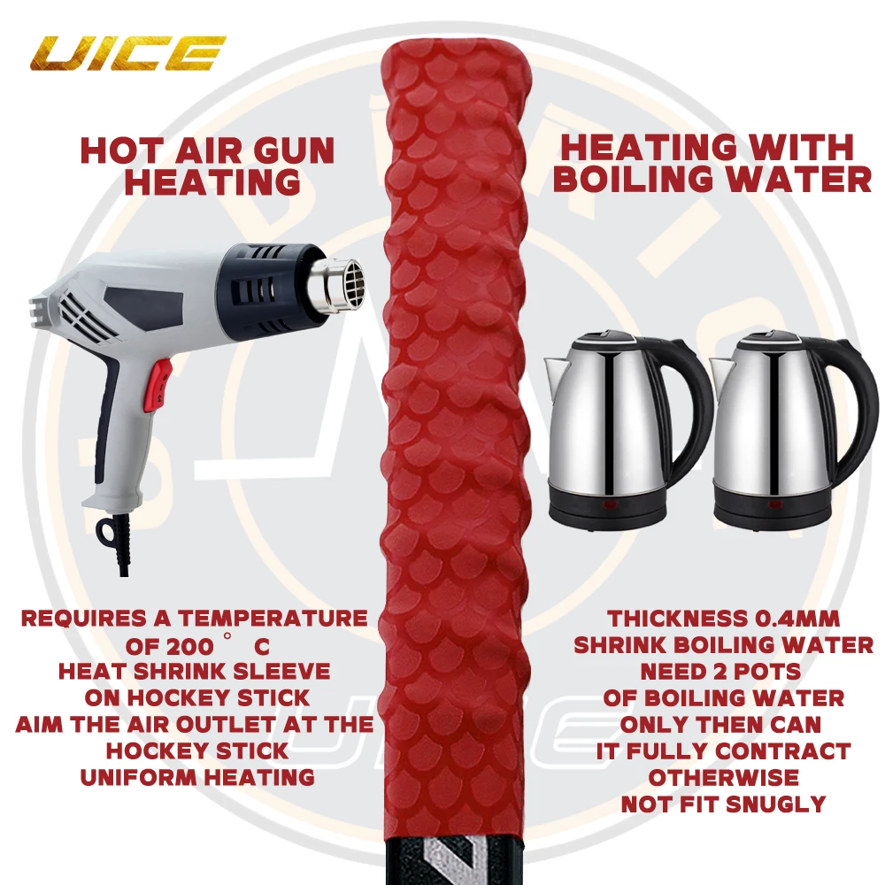 Hockey Tape Heat Shrinkable Tube Ice Hockey Stick Grips Non-Slip Fishing rod Training Badminton Hockey Equipment Accessories