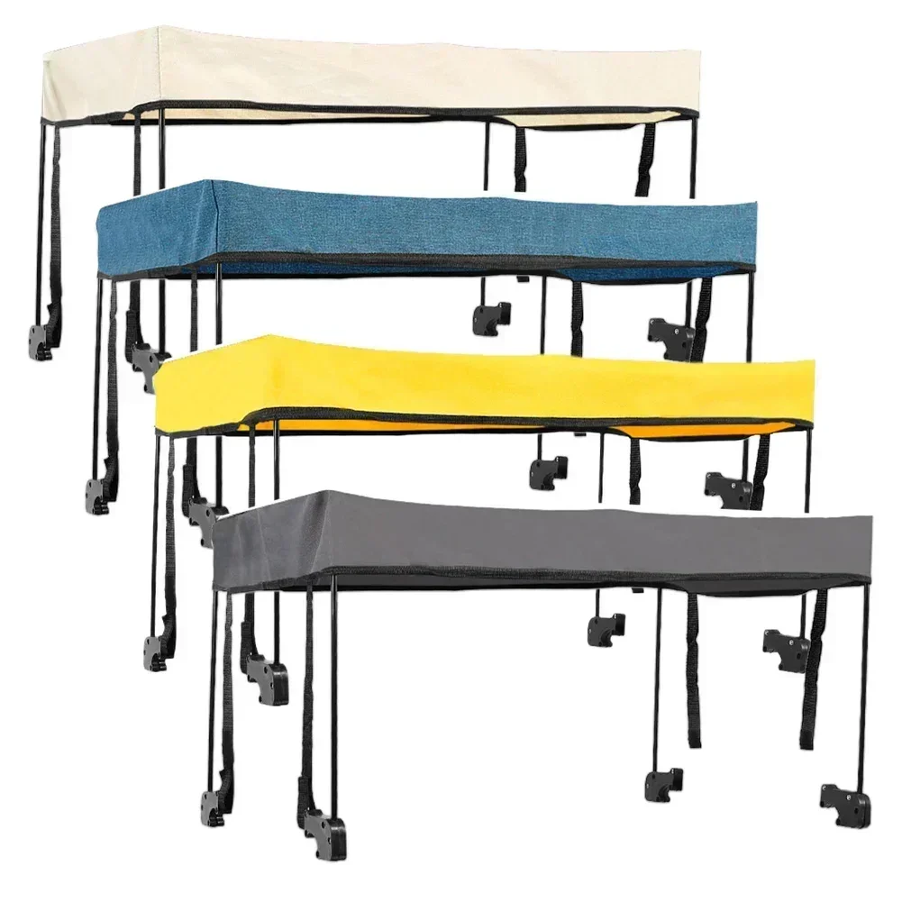 1&times;Awning Canopy For Camping Wagon Cart Garden Wagon Sun Shade Cover Trolley Cart Easy Installation Outdoor Accessories
