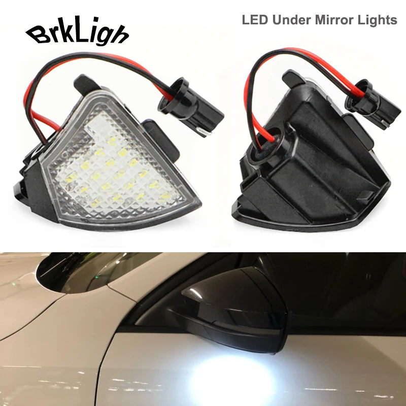

2 шт. для VW Golf 5 6 Passat B5 B6 Sharan EOS Rabbit Jetta Skoda Superb светодиодный светильники для лужайки под боковые лампы для зеркал автомобильный Стайлинг
