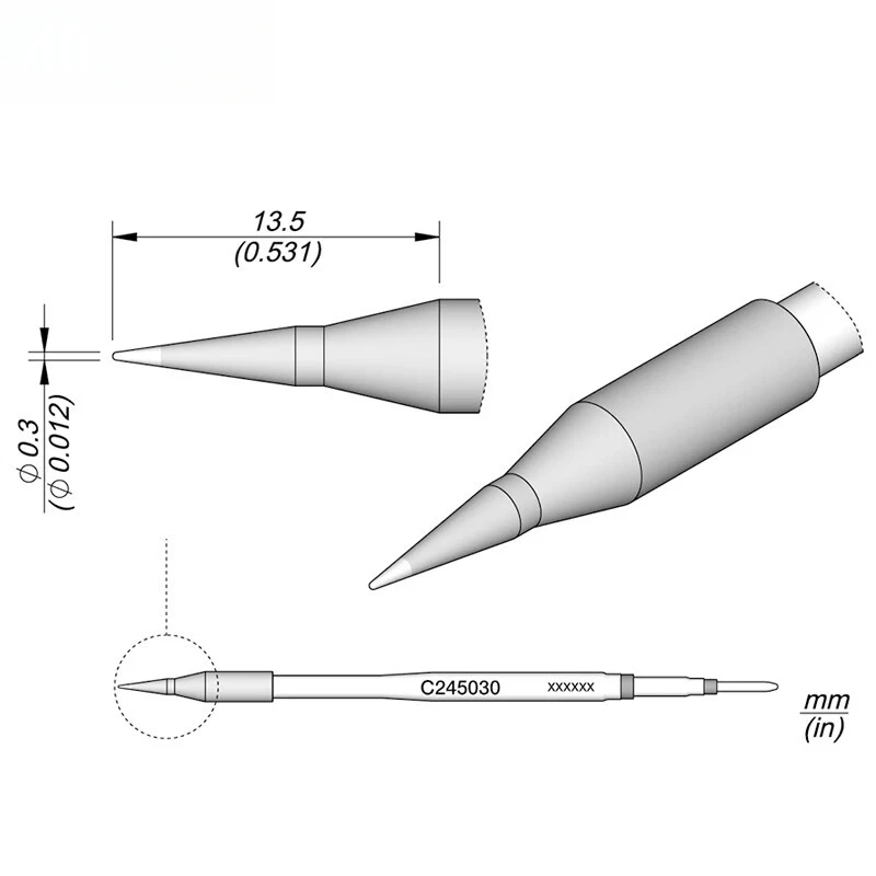 

JBC Universal Handle Dedicated C245 Series Conical Iron Head