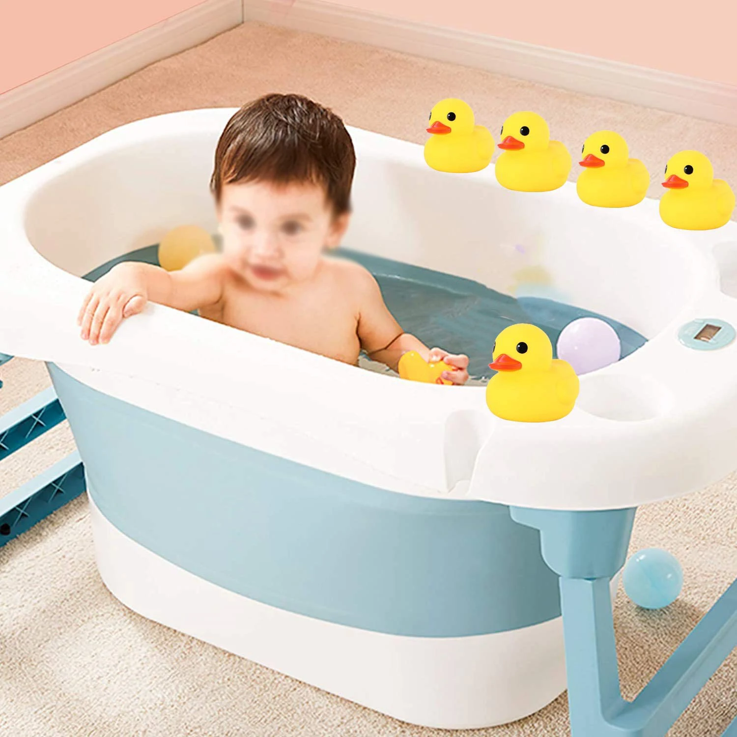 Yellow Rubber Ducks, 10/20/25/30pcs Preschool Bath Toys Bathtub Floating Squeaky Duckies Gift for Baby Shower Infants Kids 3