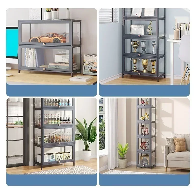 Modern Acrylic Display Cabinet Bar Furniture Showcases Storage Cabinets High-end Light Luxury Bar Wine Storage Showcase Rack