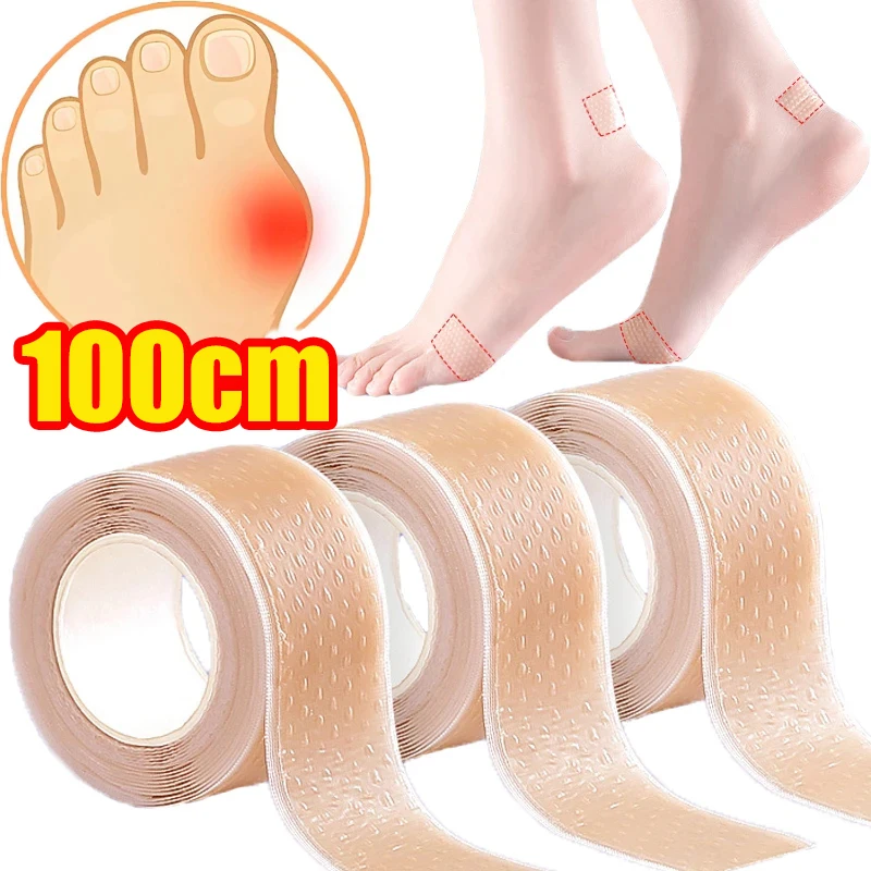 

100 см невидимая наклейка с защитой от износа, Женская силиконовая гелевая наклейка для защиты пятки, облегчение боли, клейкая накладка, подушка, подушки, подкладки