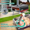 Pizza Oven Outdoor 13" Multi-Fuel Pizza Maker Rotatable Pizza Ovens Portable Wood Fired and Gas Oven 4