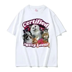 Certified Cute Cat Lover Funny T - Shirt - XXXL (030)