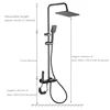 Modern Bathroom Piano Shower Set 4 Functions Rainfall Shower Head Bathtub Faucet Shower System Set 5