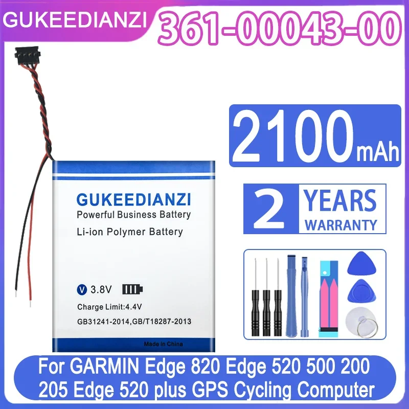 Batteria Gukeedianzi 2100Mah Per Garmin Edge 820 Edge 520 500 200 205 Edge 520 Plus 520 Plus Batterie Per Ciclismo Gps Strumenti Gratuiti