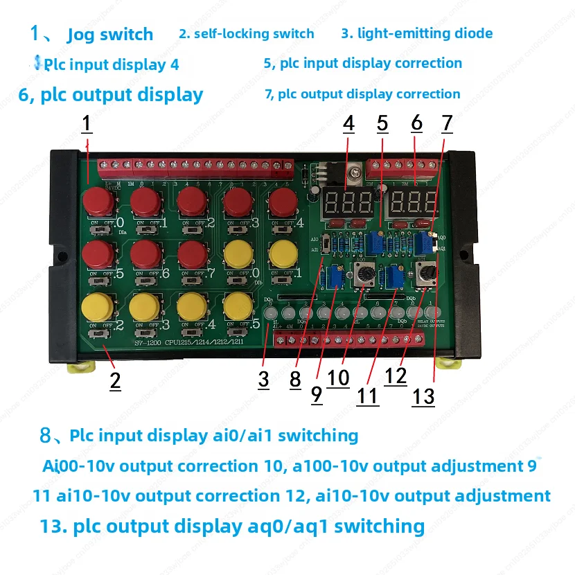 S7-1200 PLC CPU 1211C 1212C 1214C 1215C 산업 자동화 제어용 디버깅 시뮬레이션 보드
