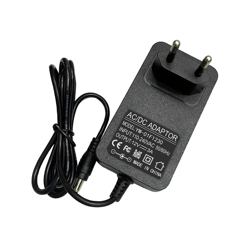 12V 3A Power Supply Charger Adapter USB C Type C DC 5.5mm x 2.1mm / 5.5mm x 2.5mm For Aoc Monitors LCD etc Universal