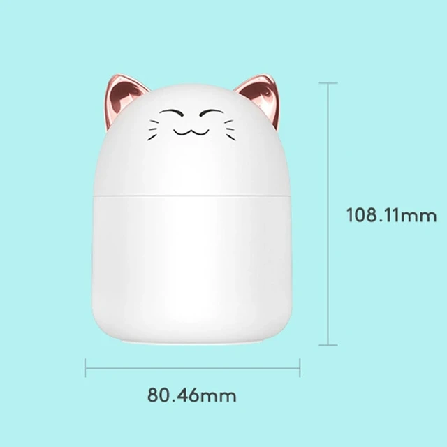 250ml New Desktop Humidifier With Colorful Atmosphere Light Cold Mist Aroma Diffuser Home Bedroom Humidifier Purifies 6