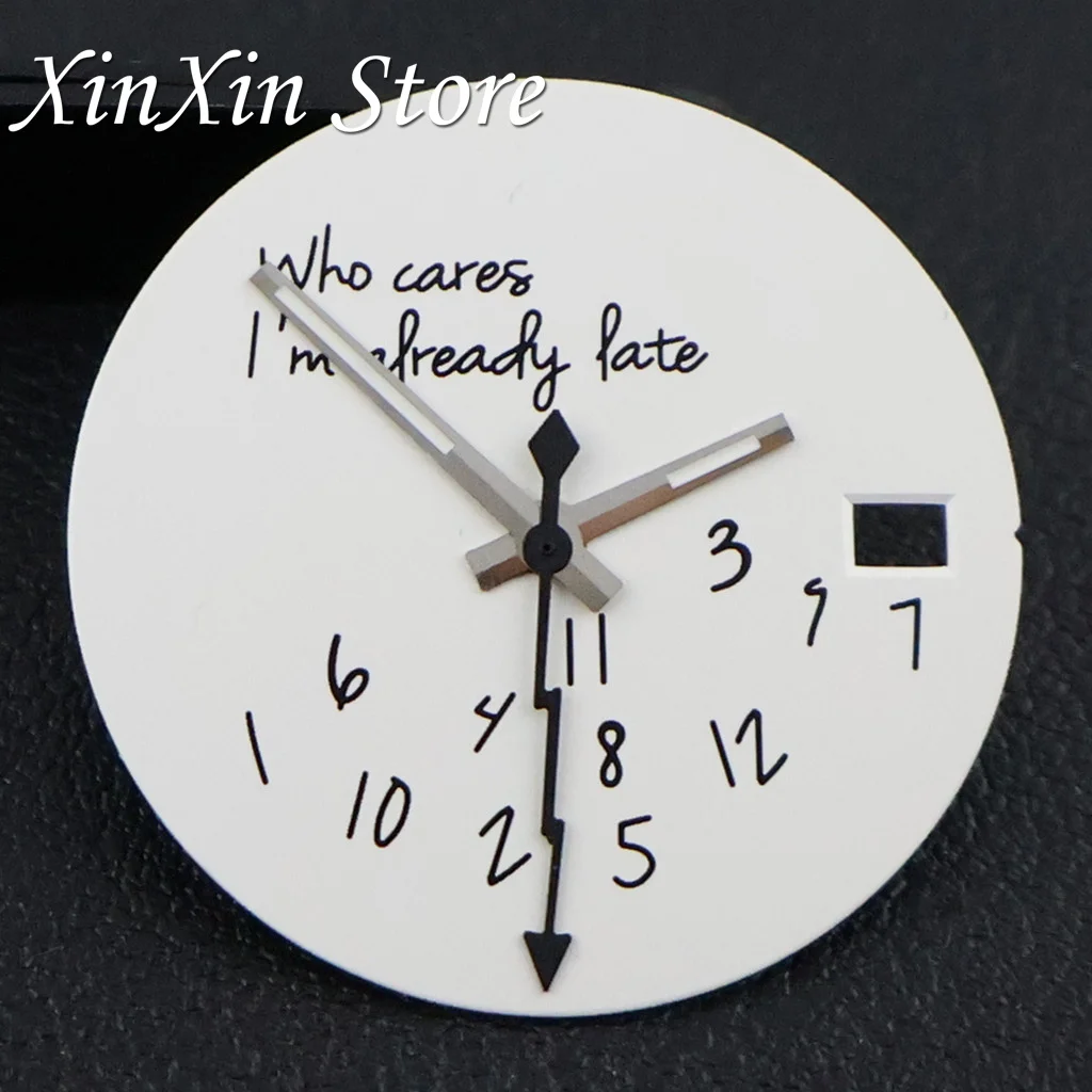 Sleek Red 28.5mm Watch Dial with Lightning Second Hands