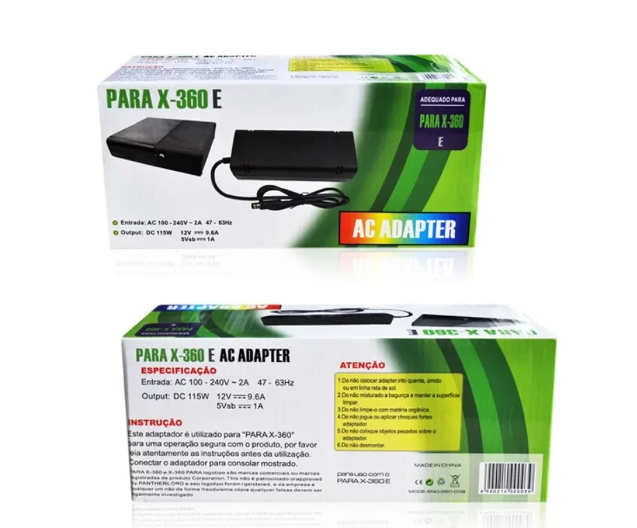 US/EU Plug Home Wall Power Supply AC Charger Adapter Cable Cord Microsoft Xbox 360 E 360e Console Host Charging Adaptor