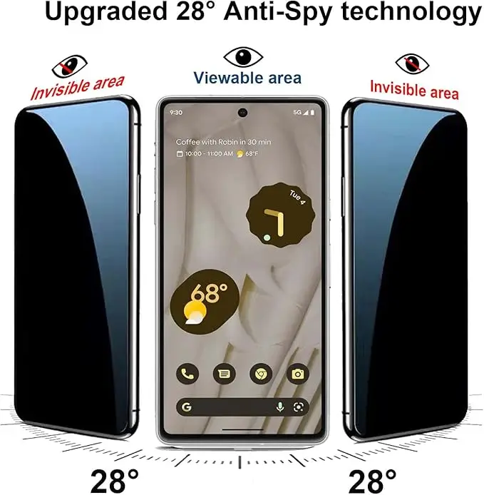 Triple-Pack Privacy Hydrogel Screen Protector Set
