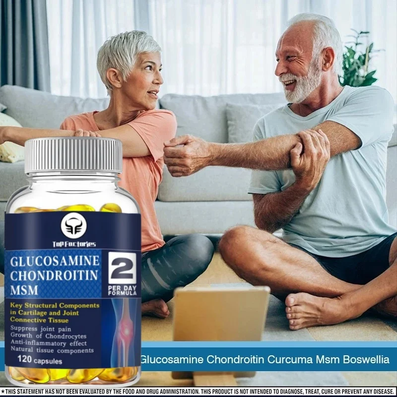 Glucosamine Chondroitin MSM 120 Capsules for Joint and Knee Health Immune System Non GMO Gluten Free Glucosamine Chondroitin Supplement