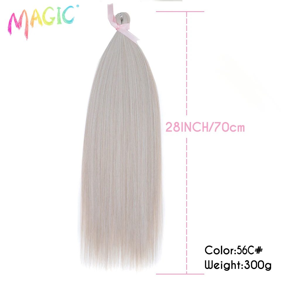 Magic Ariel Glattes Pferdehaar Synthetisches Haar 28 Zoll Haarbündel Häkelzöpfe Haarflechtung Ombre Häkelhaarverlängerungen – Detail 11