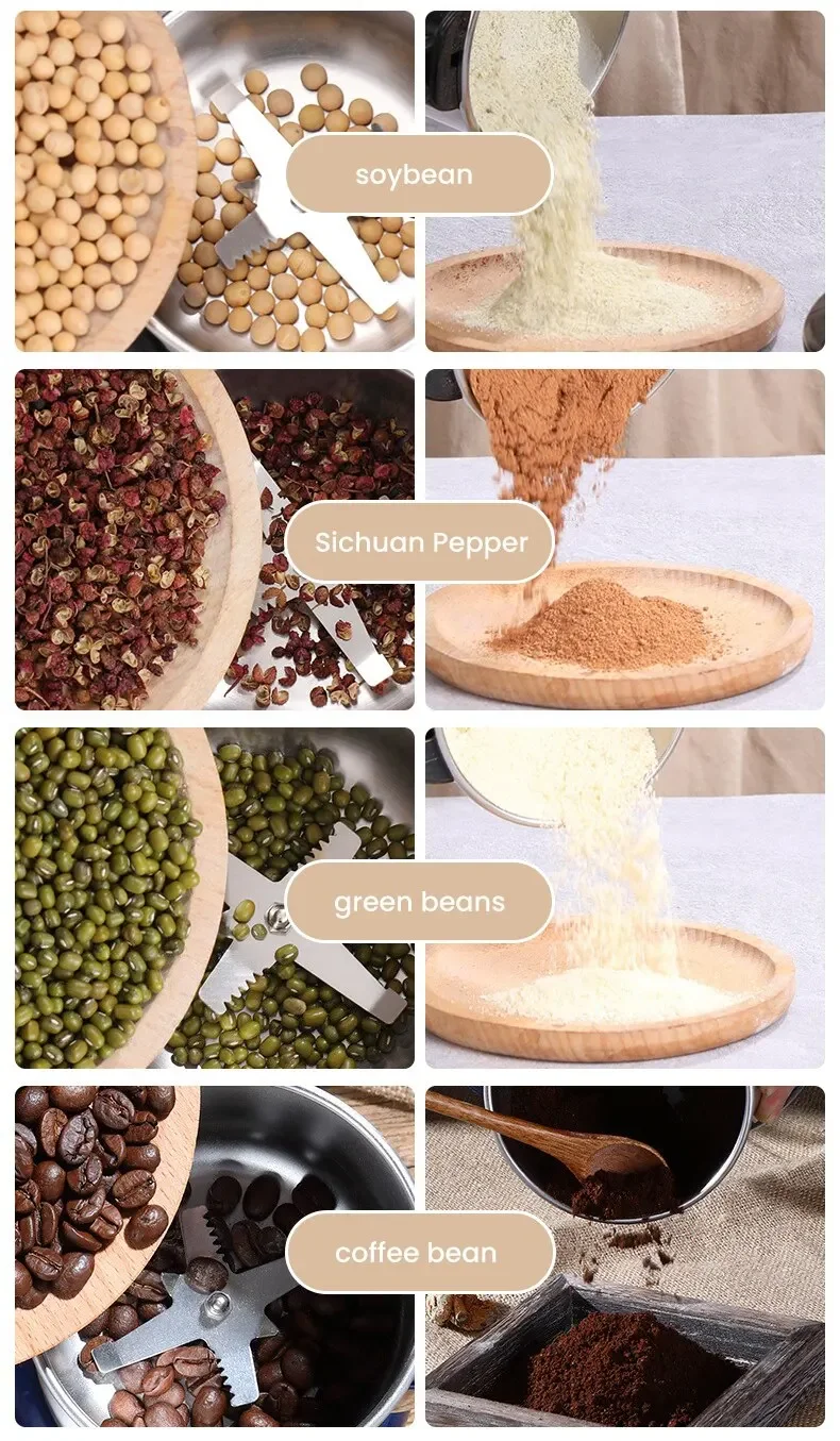 Description Picture 6 of itemHigh Power Electric Coffee Grinder Kitchen Cereal Nuts Beans Spices Grains Grinder Machine Multifunctional Home Coffee Grinder