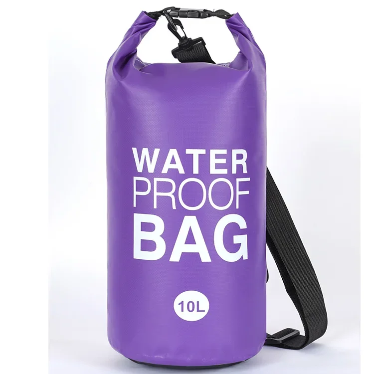 Outdoor Waterproof Hiking Beach Backpack Swimsuit Clothing Mobile Phone Storage Bag PVC Laminated Mesh Cloth 10L Sports Bag