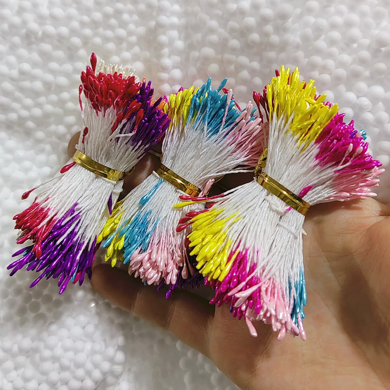 500 teile/beutel 1/3mm DIY Künstliche Mini Perle Blume Staubblatt Stampfer Insgesamt Hochzeit Hause Dekoration Weihnachten Zubehör – Detail 5