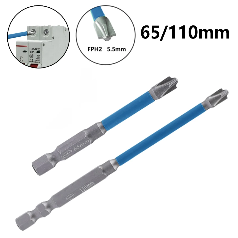 

1/2PCS 65/110MM Alloy Steel Special Cross Screwdriver Bit Set FPH2 Magnetism Screwdriver Head Hand Tool For Socket Switch