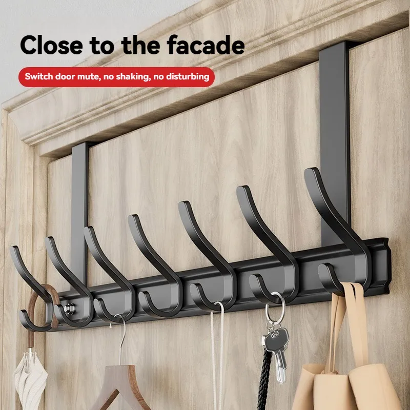 Behind Door Storage Hook Towel Hanger Clothes Coat Hat Organizer Rack Home Bathroom Bedroom Kitchen Storage Holder 8pc