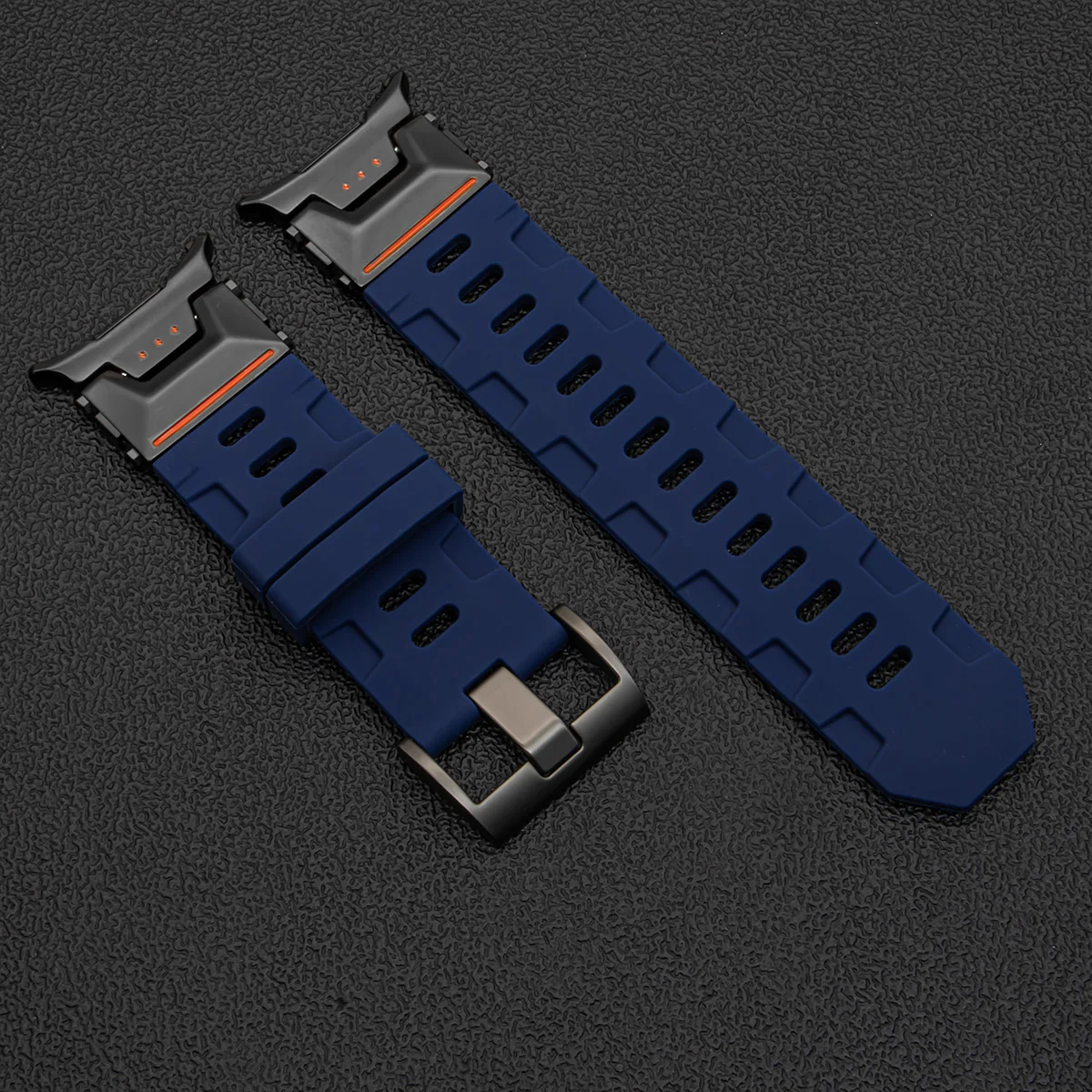 Luxury Men's Sport Silicone Band with Curved End Design