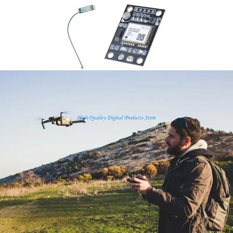 U2JE 1 세트 GY-NEO6MV2 공중 모델 포지셔닝 네비게이션 시스템 빠른 잠금 신호 호환성 APM2.5 비행 컨트롤러