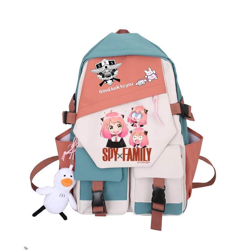 

Ania SPY X FAMILY Anime Backpack for Women Anya Forger Kawaii Student School Shoulder Bag Canvas Youth Outdoor Travel Backpack